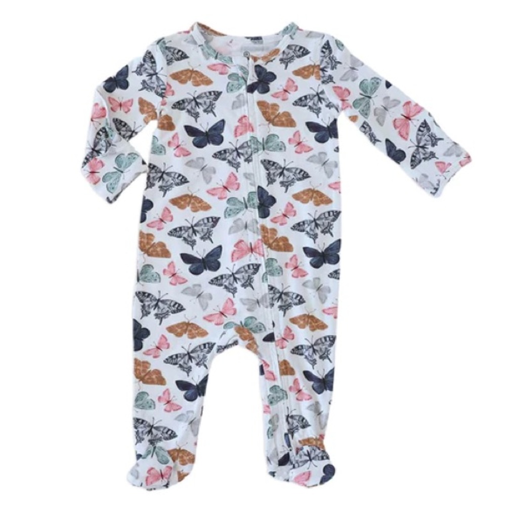 Caden Lane Butterfly Zip Footie